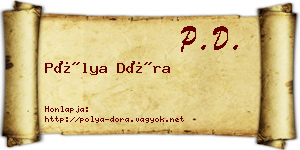 Pólya Dóra névjegykártya
