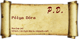 Pólya Dóra névjegykártya